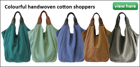 Ladies' bags handwoven shoppers colourful cotton