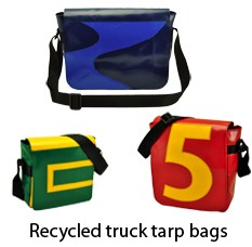 Recycled messengers truck tarp