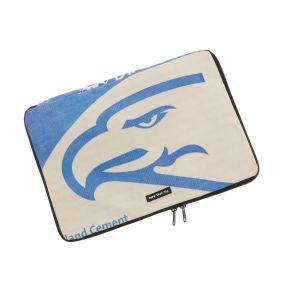 15 inch laptop sleeve of  recycled cement bags - Manoa - eagle