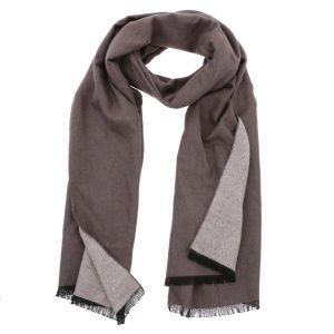 Super soft wide shawl or wrap made of bamboo WuWen - taupe/cream