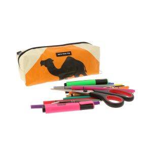 Pencil case from recycled cement bags  - Dakoon camel