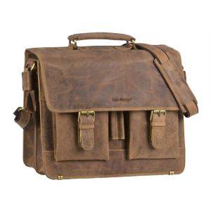 Luxurious 15,6’’ work bag of eco leather with vintage look - Detroit 