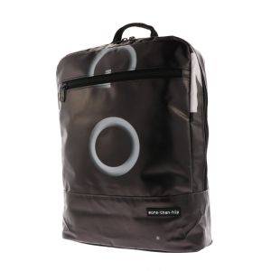 Spacious backpack from recycled billboards - Piotr