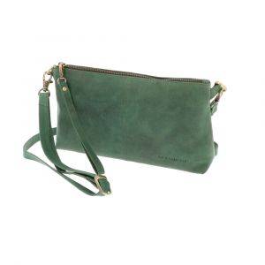 Crossbody bag of vintage matt green vintage eco leather - Maidstone