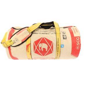Weekend or sports bag 40 L made of recycled cement bags - Jumbo L elephant yellow