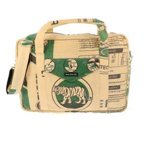 Large work bag / briefcase made of recycled cement bags - Bourey tiger 
