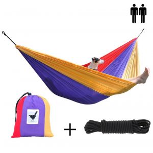 XXL double (travel) hammock Happy with rope set