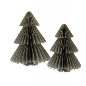Decorative paper Christmas trees 25/20cm (set 2 pcs) - Picea antracite