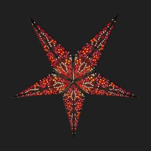 Paper star for X-mas Ø 60 cm Jaipur - incl. lighting set Jaipur- red