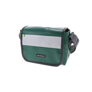 Small shoulder bag from recycled truck tarpaulin - Amsterdam green/grey