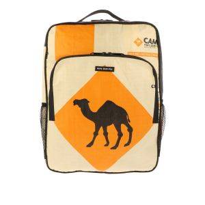Laptop backpack 15.6 inch made of recycled cement sacks - Trong camel