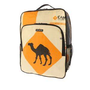 Laptop backpack 15.6 inch made of recycled cement sacks - Trong camel