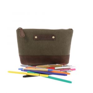 Briefcase of eco leather with 15.6 inch laptop compartment 