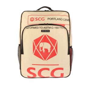 Laptop backpack 15.6 inch made of recycled cement sacks - Trong elephant