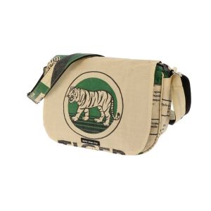Handbag made of upcycled cement sacks - Qinisa tiger
