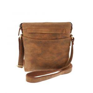 Small shoulder bag of matt brown vintage eco leather - Basil
