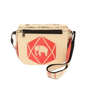 Handbag made of upcycled cement bags - Gina elephant