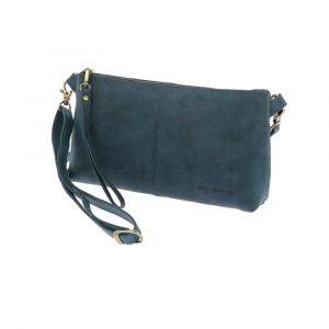 Crossbody bag of vintage matt blue vintage eco leather - Maidstone