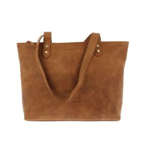 Shopper tas van bruin vintage eco leer - Emily 