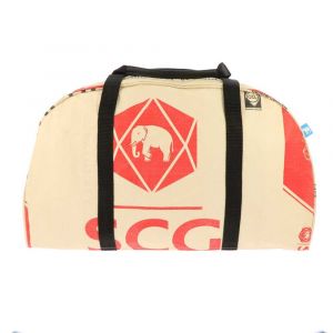 Sports or weekend bag made of recycled cement bags - Sammy elephant