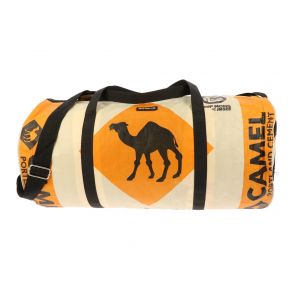 Weekend or sports bag 40 L from recycled cement bags - Jumbo camel