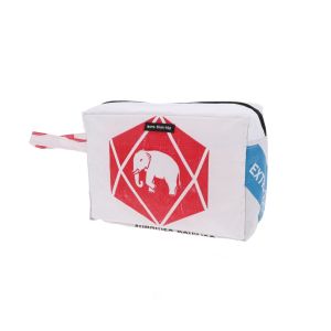 Medium toiletry bag made of recycled cement bags - Washu  elephant
