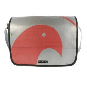 Sturdy 15,6 inch laptop bag from recycled truck tarpaulin - Rome