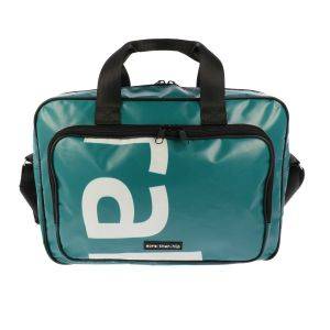 Spacious 15.6” laptop bag from recycled billboards - Caz