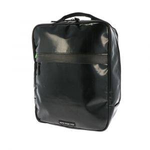Unique backpack of recycled truck tarpaulin with 15.6"laptop sleeve