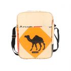 Unisex shoulderbag from recycled cement bags - Kosal camel orange