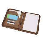 Conference folder A5 brown leather with practical compartments - Brighton