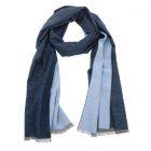 Super soft wide shawl or wrap made of bamboo WuWen - blue