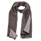 Super soft wide shawl or wrap made of bamboo WuWen - taupe/cream