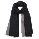 Super soft wide shawl or wrap made of bamboo WuWen - black/grey