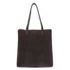 Ladies work bag with sleek design, made from vegetable tanned brown vintage leather