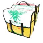 Double pannier made of recycled sugar sacks - Mumba Bee