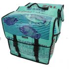 Double pannier made of recycled fish food sacks - Mumba fish green 