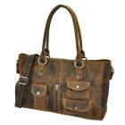 Ladies workbag / shopper of vintage eco leather - Wichita 