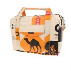 Large messenger bag of recycled cement bags - Gambir