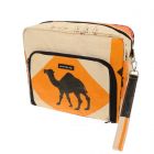 Toiletry bag made of recycled cement bags - Lexi camel