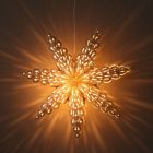 Papieren kerstster grijs met glitters Ø60 cm Tara - incl. verlichtingsset