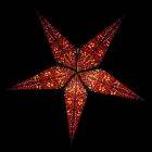 Paper star for X-mas Ø 60 cm Jaipur - incl. lighting set Jaipur- red