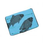 15.6 inch laptop sleeve from recycled cement bags - Manoa  fish blue