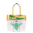 Zipped recycled suger sacks shopper bag - Moni - Bee