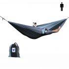 single (travel) hammock in black and 2 shades of grey. Lightweight, strong and comfy 