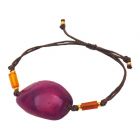 Ovalo tagua bracelet - purple