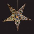 Paper Christmas star Ø60 cm Raja - incl. lighting set - blue