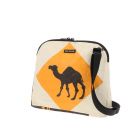 Basic Ladies' Shoulder Bag Made from Recycled Cement Bags - Amara camel 