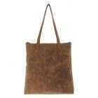 Shopper bag of matt brown vintage eco leather - Livia