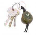 Keyring of tagua, or vegetable ivory - army green
